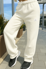 Oversized Straight Leg Sweatpant - White