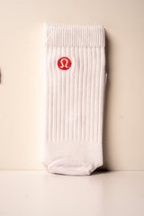Unisex Daily Essential Crew Socks - White