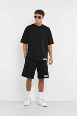 Unisex - Oversized Sticker Print T-Shirt