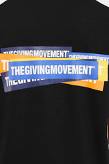 Unisex - Oversized Sticker Print T-Shirt