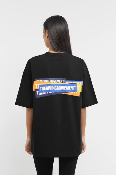 Oversized Sticker Print T-Shirt