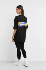 Oversized Sticker Print T-Shirt