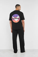 Oversized Falcon Sunset Print T-Shirt