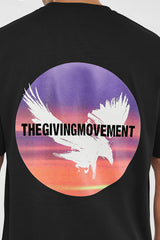 Oversized Falcon Sunset Print T-Shirt
