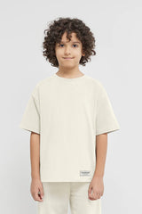 Kids Oversized Falcon Sunset Print T-Shirt - Boys/Ivory