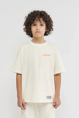 Unisex Kids - Oversized Sticker Print T-Shirt