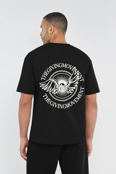 Oversized Wings Motif T-Shirt