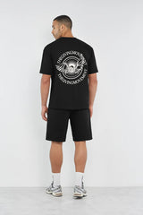 Oversized Wings Motif T-Shirt