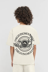 Kids Oversized Wings Motif T-Shirt - Boys/Ivory