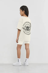 Unisex - Kids Oversized Wings Motif T-Shirt