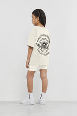 Kids Oversized Wings Motif T-Shirt - Girls/Ivory