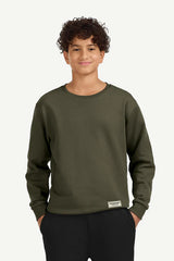 Teens Oversized Sweatshirt - Unisex/ Olive