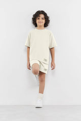 Kids Oversized T-Shirt - Boys/Ivory
