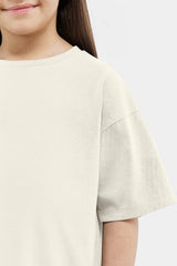 Kids Oversized T-Shirt - Girls/Ivory