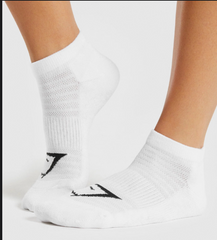 Gym Chark Quarter Socks \ white Box of 3