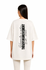 Oversized VERTICL PRINT Print T-Shirt - Unisex / Adults B Grade