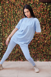 27 inch High Rise Legging - Powder blue