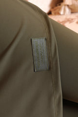 Oversized Tonal Back Print T- Shirt - Khaki