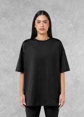 Oversized Tonal Back Print T- Shirt - Black