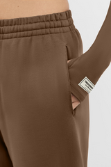 Oversized Wide Leg Jogger - Brown