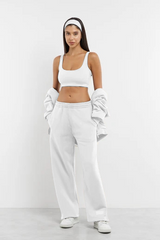 Oversized Wide Leg Jogger - White