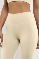 27 inch High Rise Contrast Label Legging - Offwhite