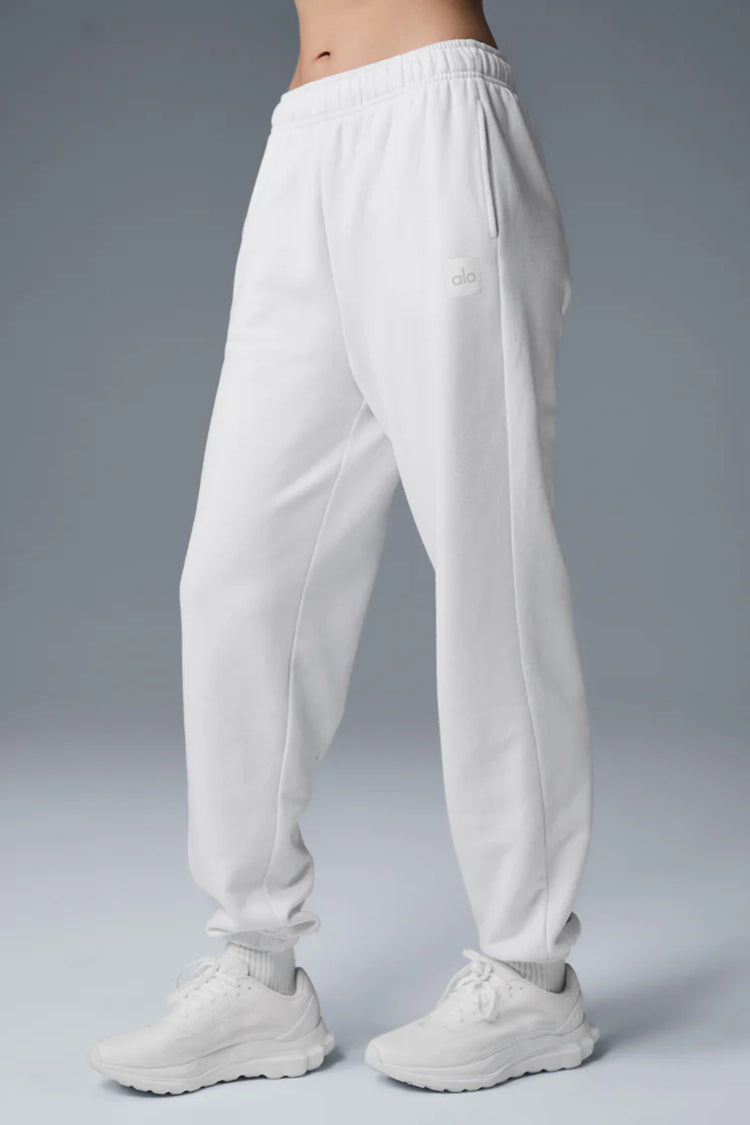 Cuffed Renown Heavy Weight Sweatpant - White