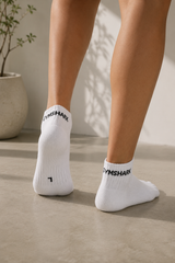 Gym Shark Quarter Socks \ white Box of 32