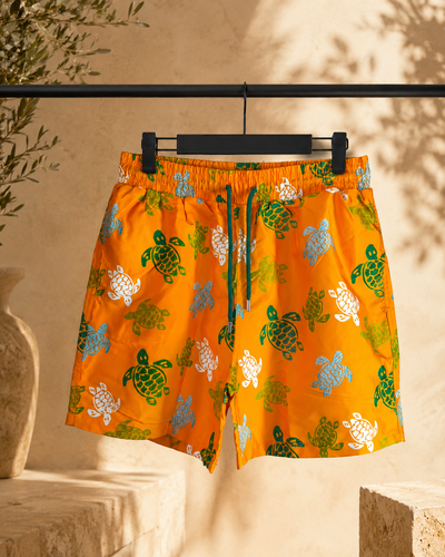 Bicolor Men Swim - Orange print