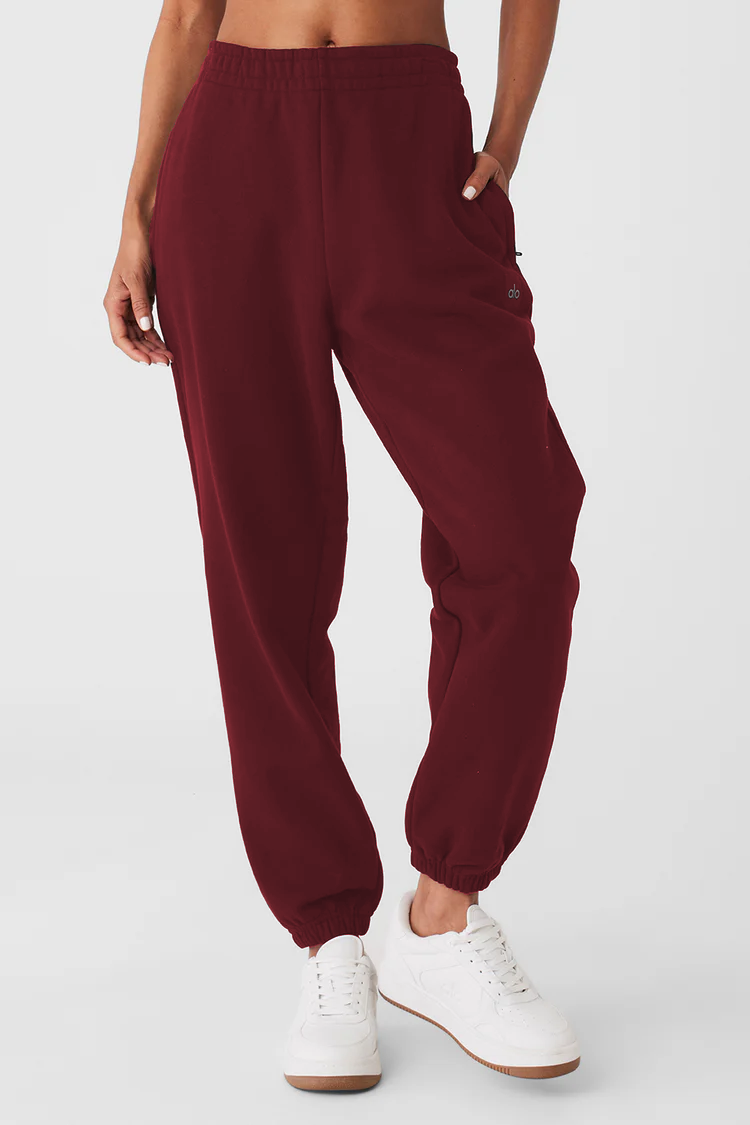 Cuffed Renown Heavy Weight Sweatpant - Burgandy