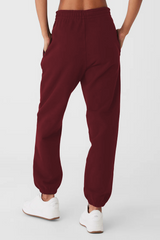 Cuffed Renown Heavy Weight Sweatpant - Burgandy
