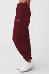 Cuffed Renown Heavy Weight Sweatpant - Burgandy