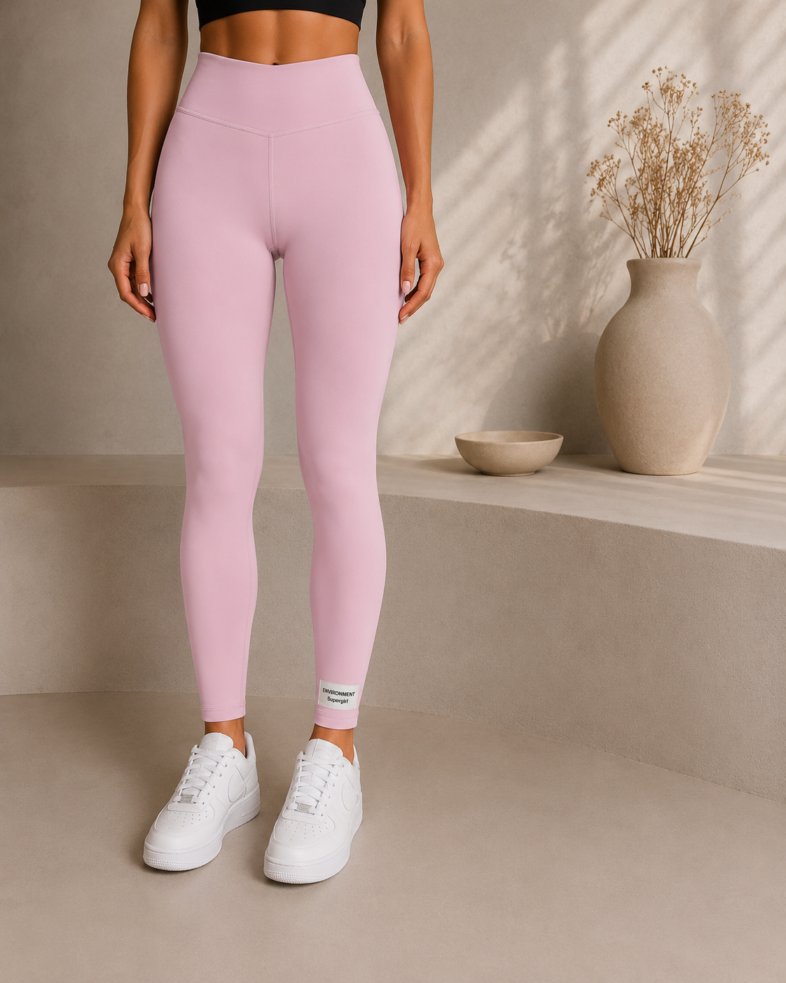 TGM 27 inch High Rise Contrast Label Legging