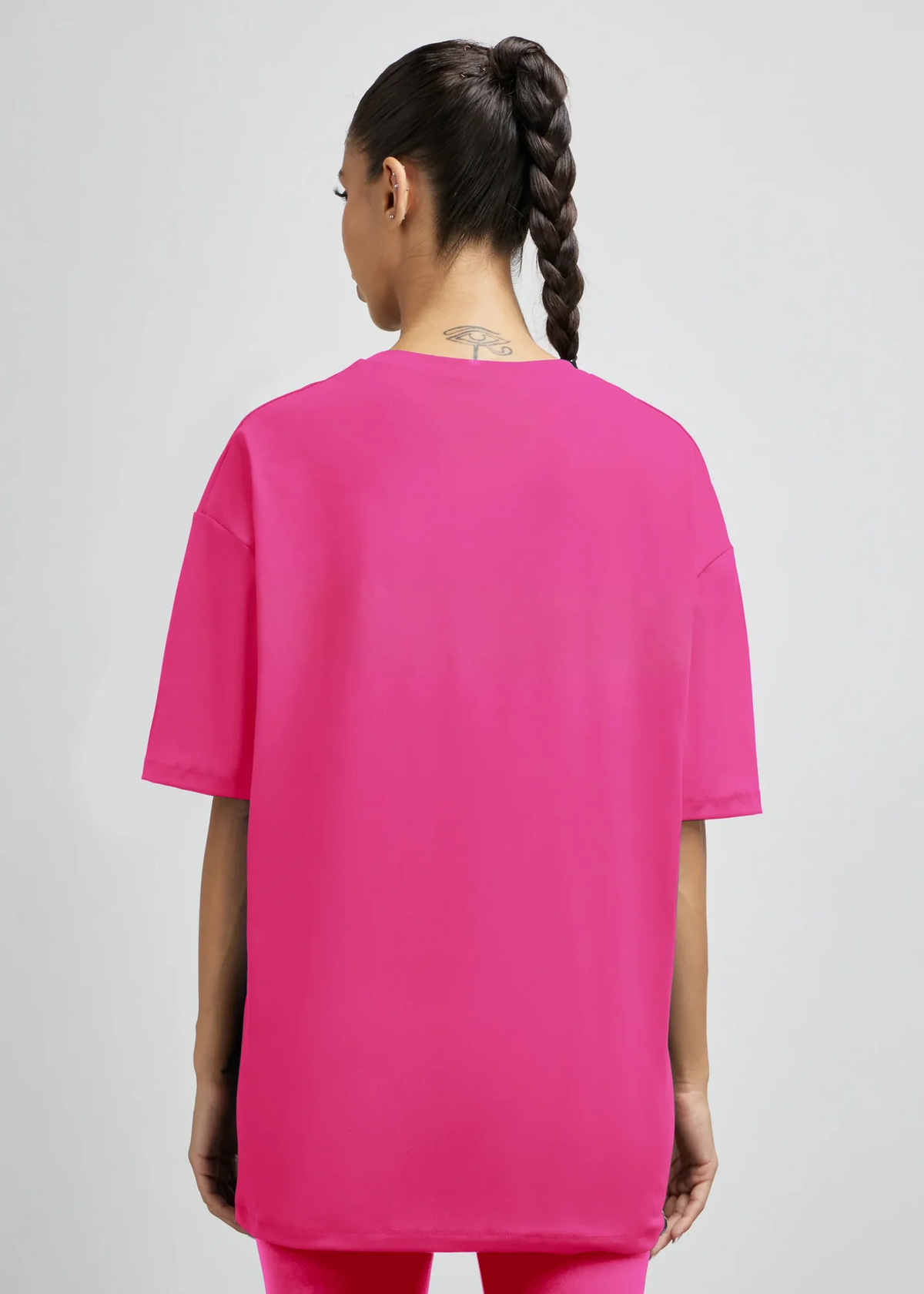 Oversized No Back Print T- Shirt