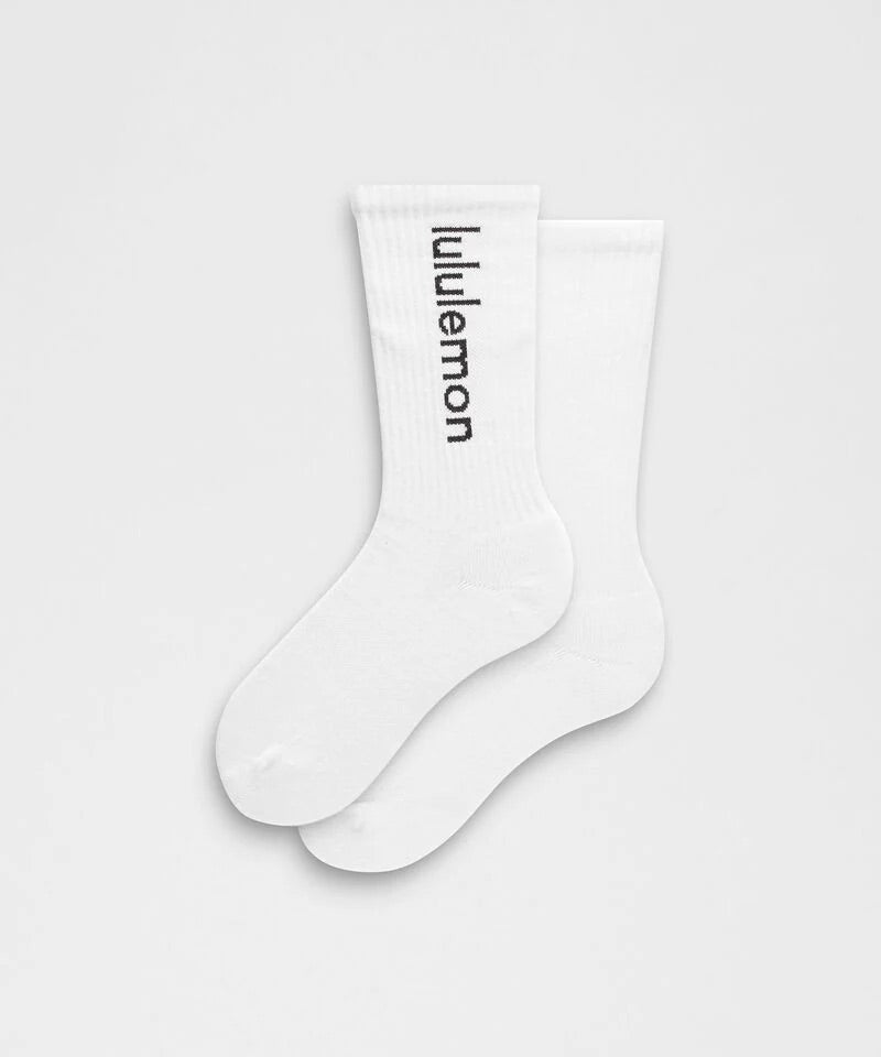 Unisex Power Stride Crew Socks Stripe R30