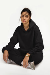TGM Oversized Hoodie - Women/ Pitch Black