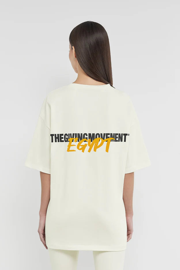 Oversized Egypt Print T-Shirt - Unisex