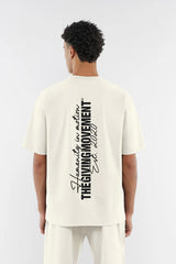 Oversized Vertical Print T-Shirt