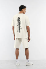 Oversized Vertical Print T-Shirt