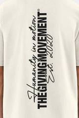 Oversized Vertical Print T-Shirt