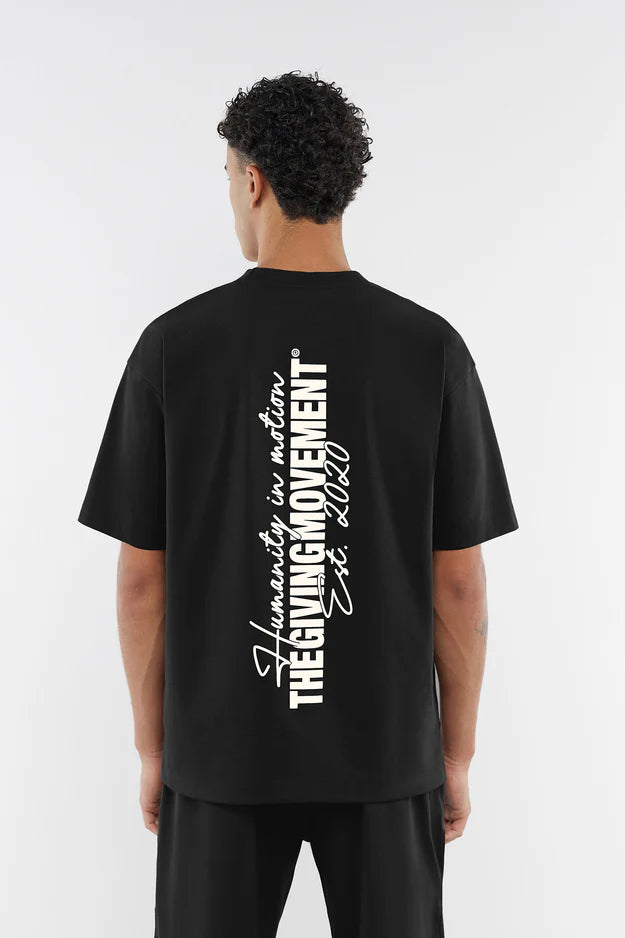 Oversized Vertical Print T-Shirt