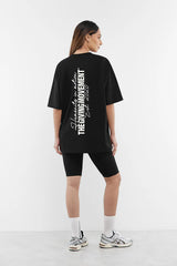 Oversized Vertical Print T-Shirt