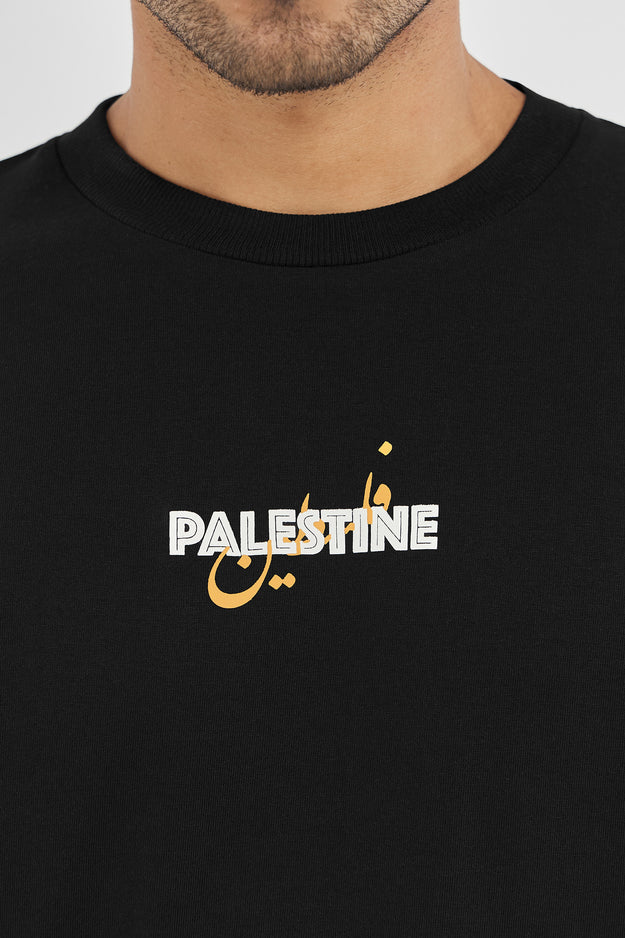 Oversized Palestine Graphic T-Shirt