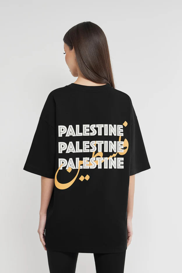 Oversized Palestine Graphic T-Shirt