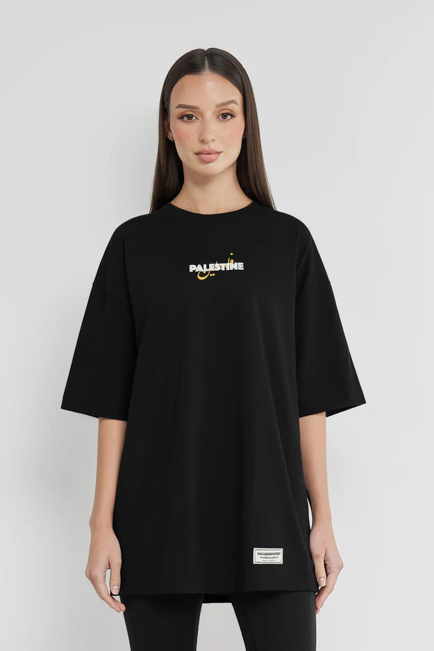 Oversized Palestine Graphic T-Shirt