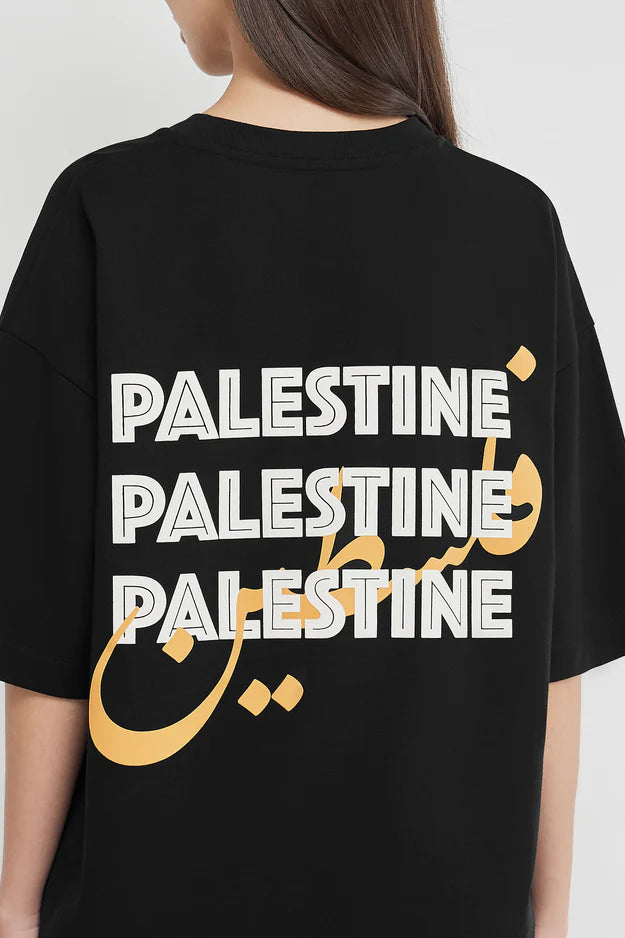 Oversized Palestine Graphic T-Shirt