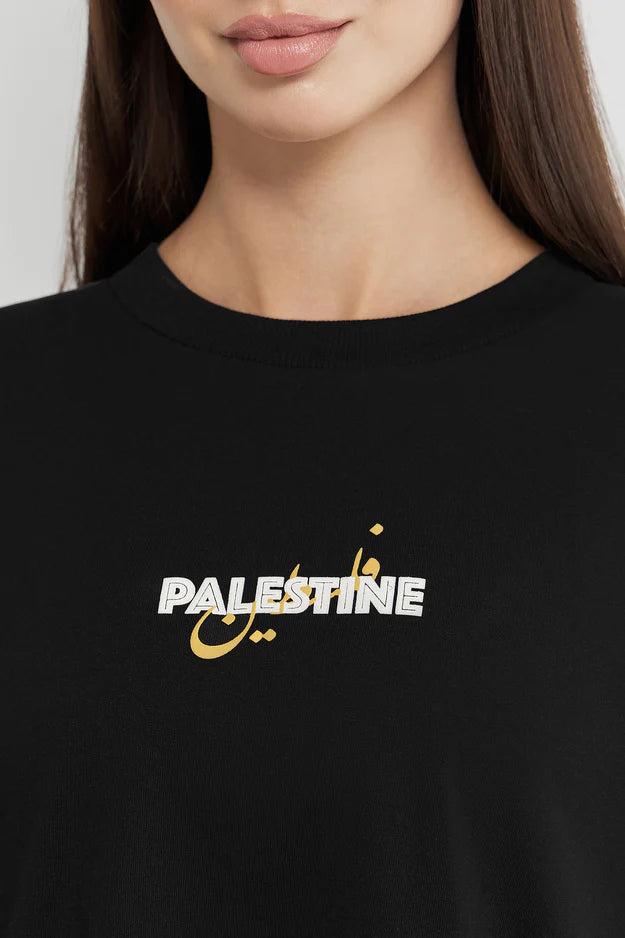 Oversized Palestine Graphic T-Shirt