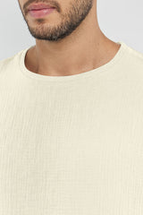 Organic Crinkled Cotton Oversized T-Shirt - Men