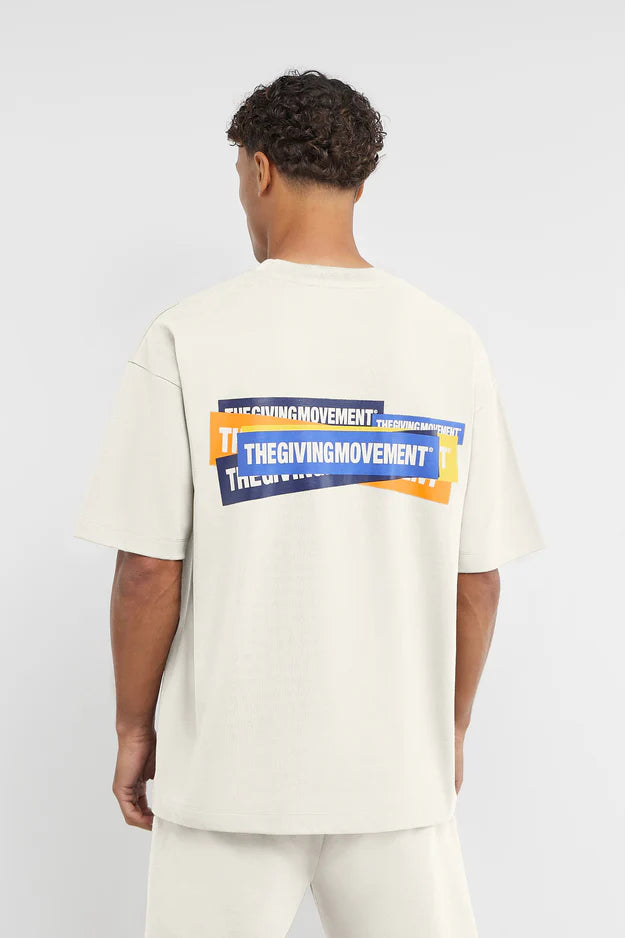 Oversized Sticker Print T-Shirt