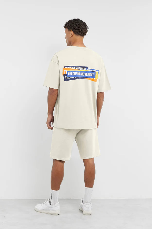 Oversized Sticker Print T-Shirt